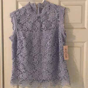 Nanette Lepore Spring Fling Lace Shell